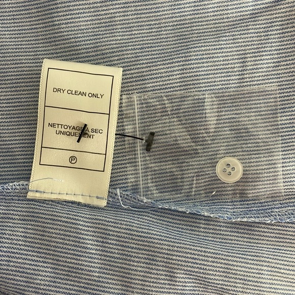 Cupcakes & Cashmere Striped Button Down Top Blue White Ruffled Size XS NWT - Picture 9 of 12